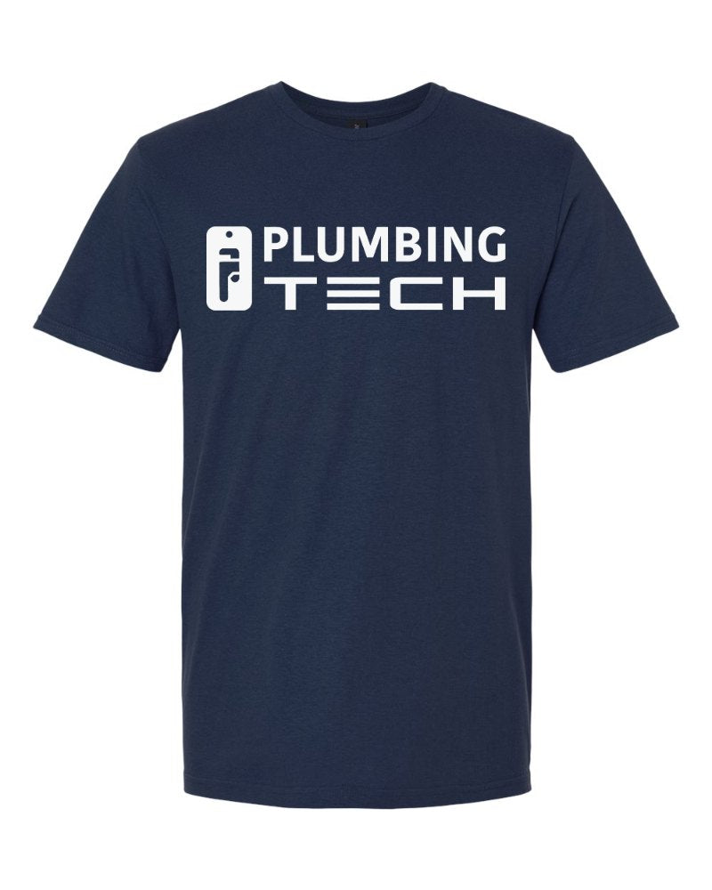 Plumbing Tech Softstyle Tee in Navy (sample mockup)