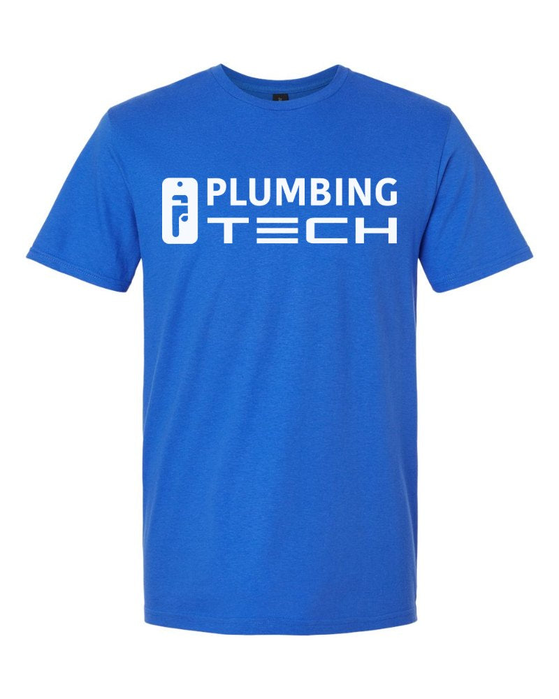 Plumbing Tech Softstyle Tee in Royal (sample mockup)