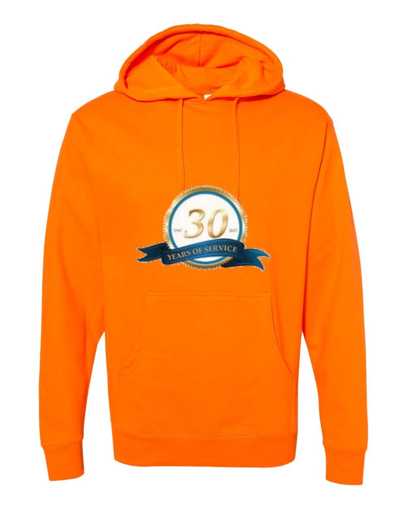 Rapid Electric Independent Trading Hoodie in Safety Orange (sample mockup)