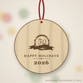 Rapid Electric Logo Christmas Ornament in natural basswood (sample mockup)