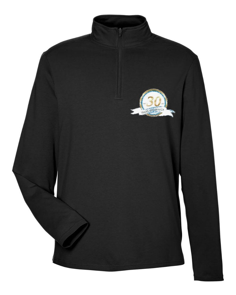 Rapid Electric Stretch Quarter-Zip in Black (sample mockup)