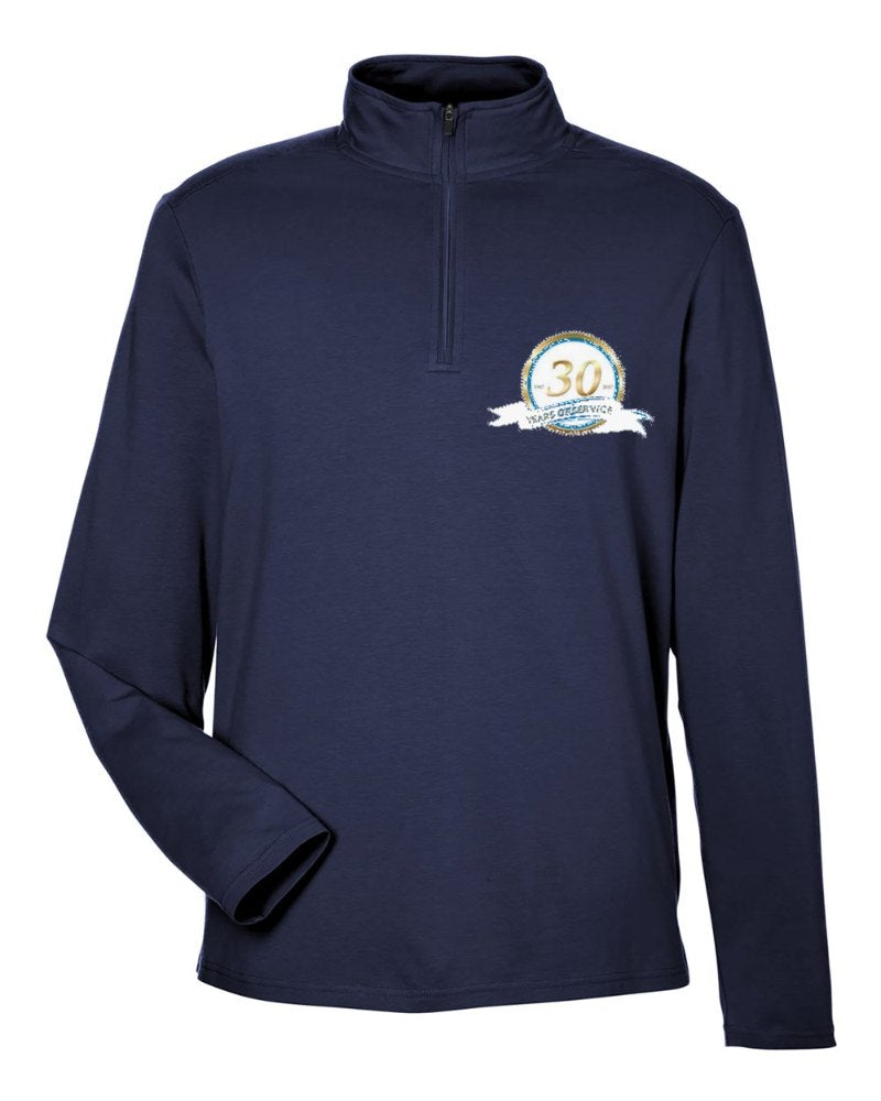 Rapid Electric Stretch Quarter-Zip in Navy (sample mockup)