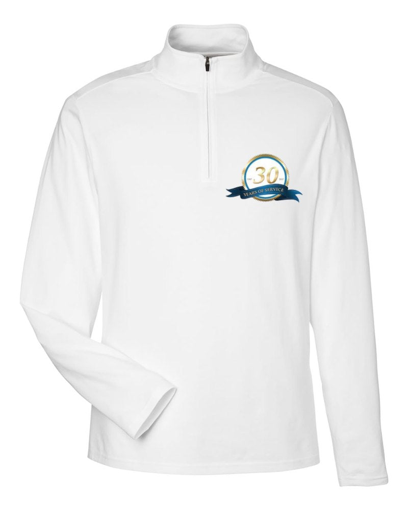 Rapid Electric Stretch Quarter-Zip in White (sample mockup)