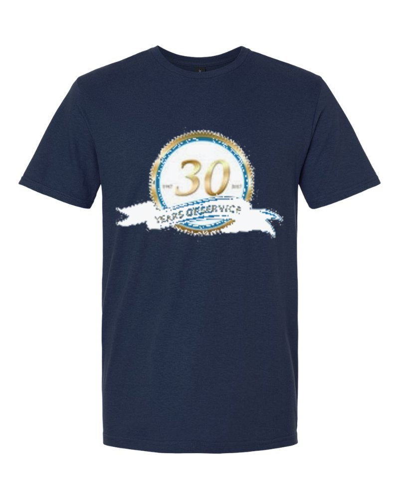 Rapid Electric Softstyle Tee in Navy (sample mockup)