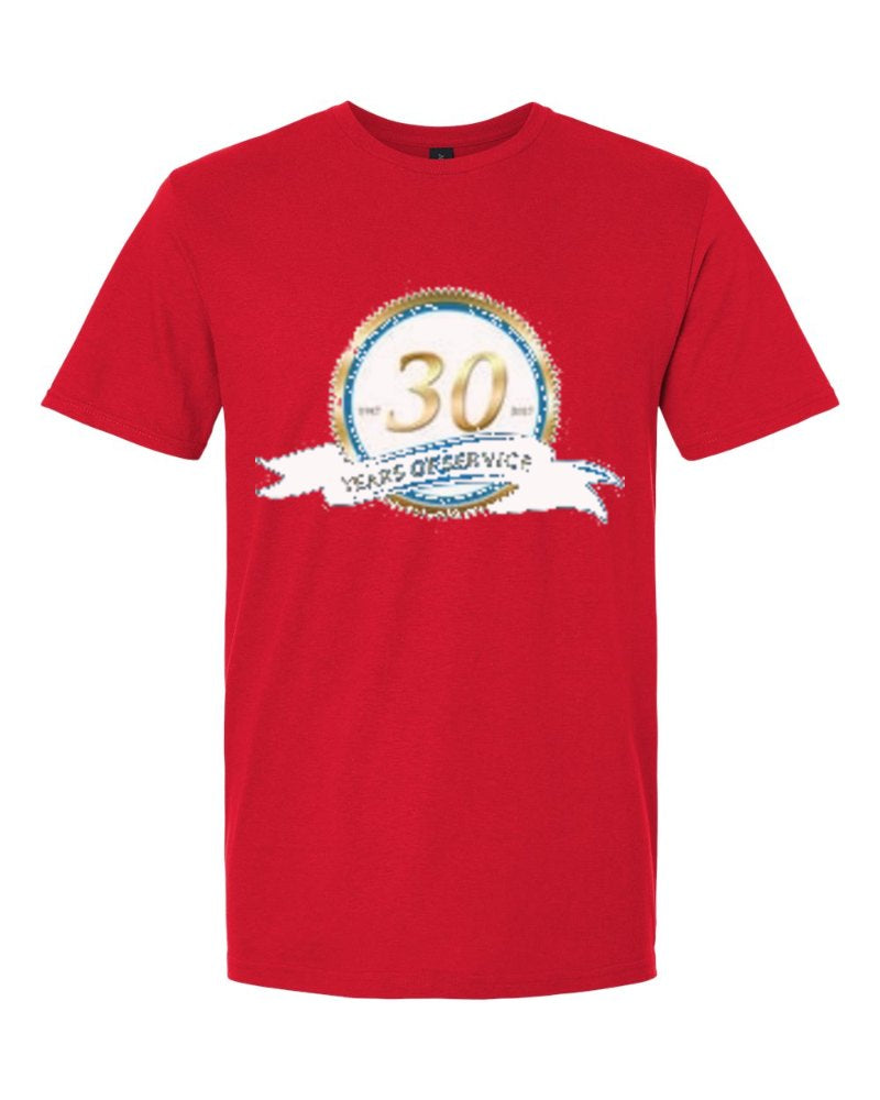 Rapid Electric Softstyle Tee in Red (sample mockup)