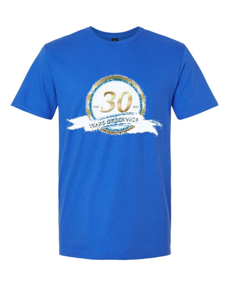 Rapid Electric Softstyle Tee in Royal (sample mockup)