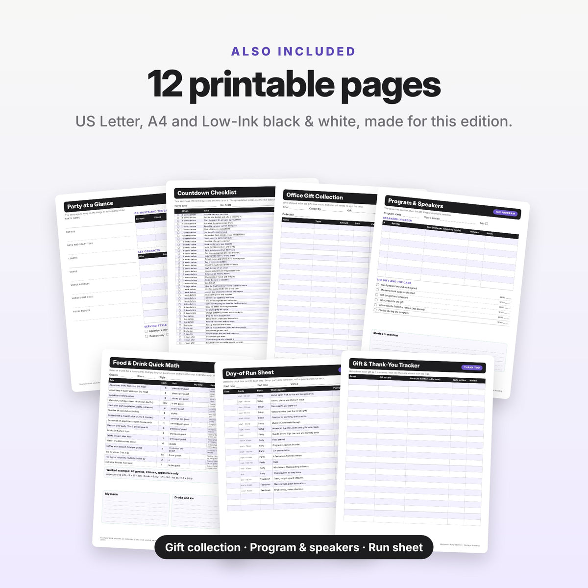 Retirement Party Planner Spreadsheet (Digital Download) — photo 8