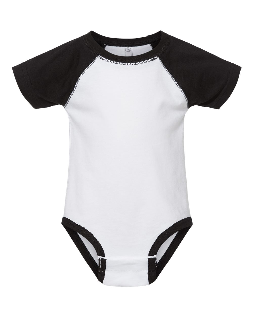Baby raglan bodysuit in White/Black