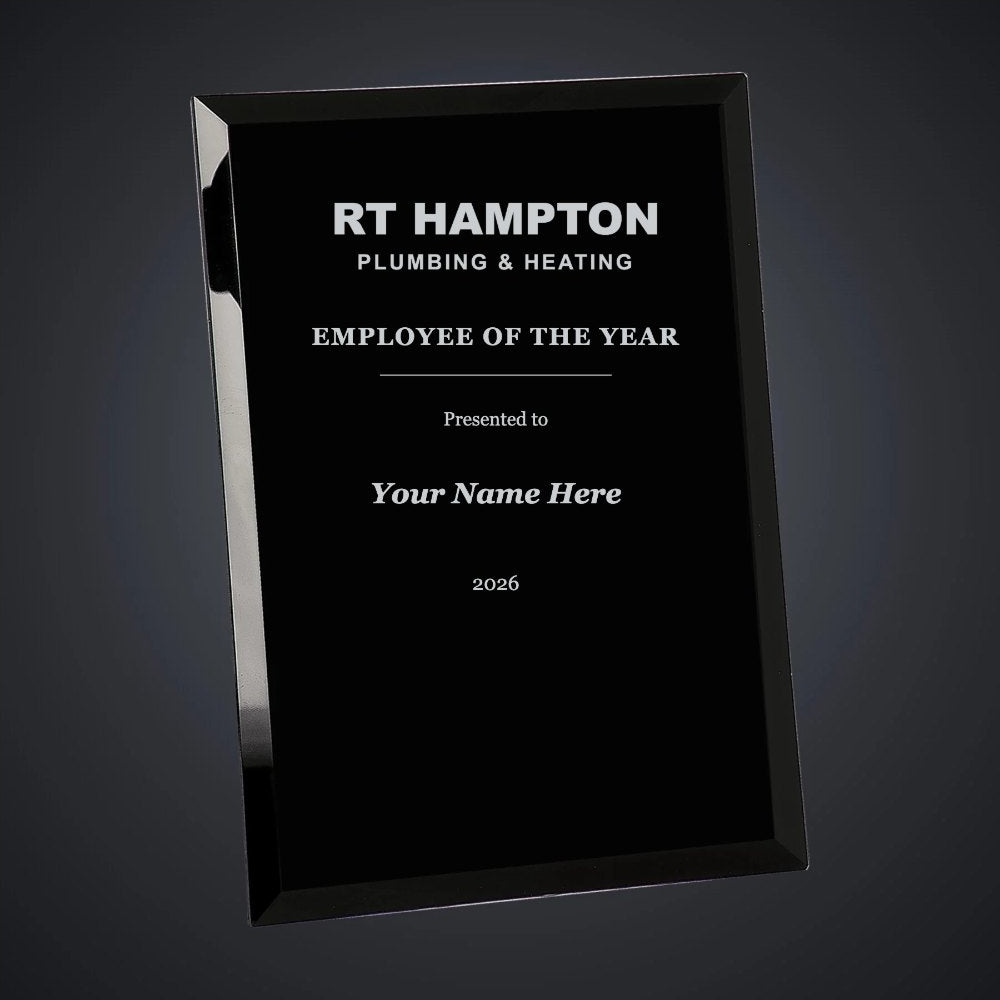 RT Hampton Employee of the Year Plaque (sample mockup)