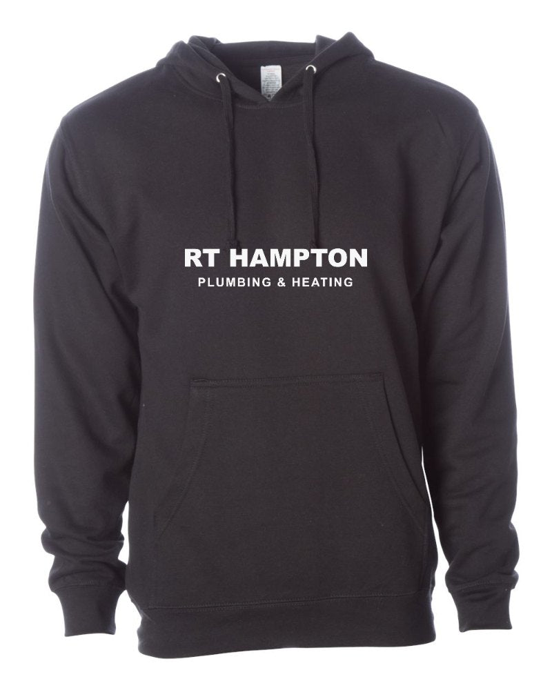 RT Hampton Independent Trading Hoodie in Black (sample mockup)
