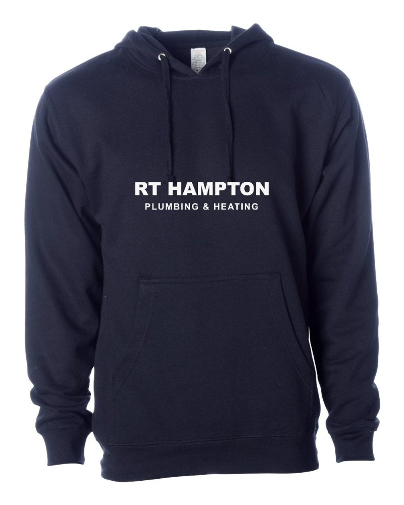 RT Hampton Independent Trading Hoodie in Classic Navy (sample mockup)