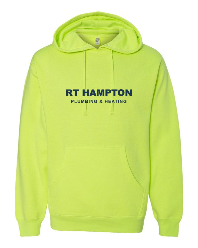 RT Hampton Independent Trading Hoodie in Safety Yellow (sample mockup)