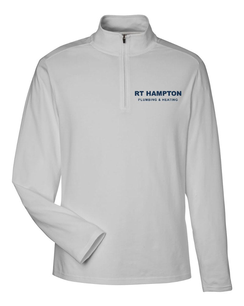 RT Hampton Stretch Quarter-Zip in Grey (sample mockup)