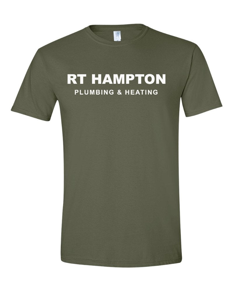 RT Hampton Softstyle Tee in Military Green (sample mockup)