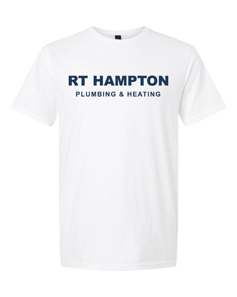 RT Hampton Softstyle Tee in White (sample mockup)