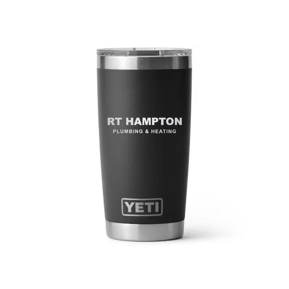 RT Hampton YETI 20 oz Rambler in Black (sample mockup)