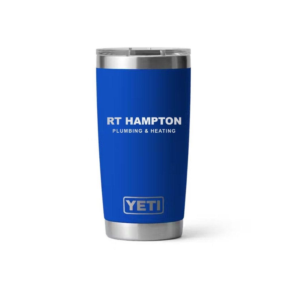 RT Hampton YETI 20 oz Rambler in Royal Blue (sample mockup)