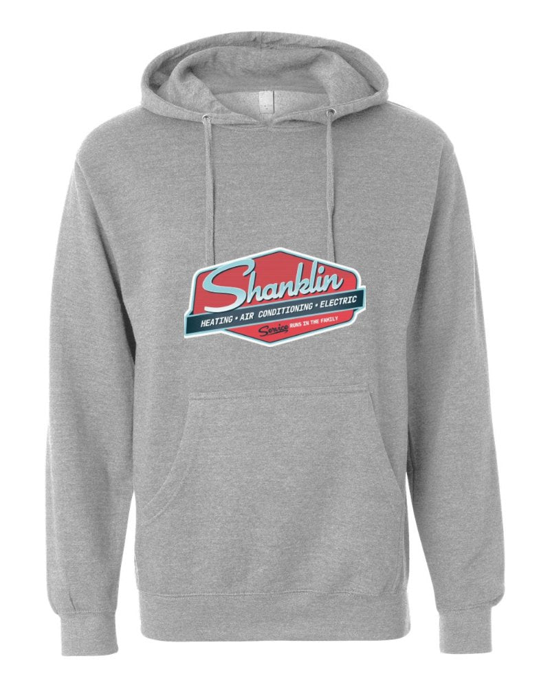 Shanklin Independent Trading Hoodie in Grey Heather (sample mockup)