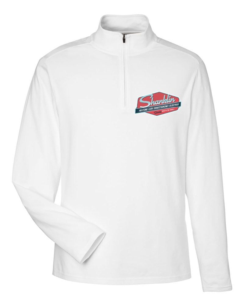 Shanklin Stretch Quarter-Zip in White (sample mockup)