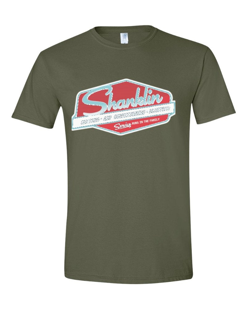 Shanklin Softstyle Tee in Military Green (sample mockup)