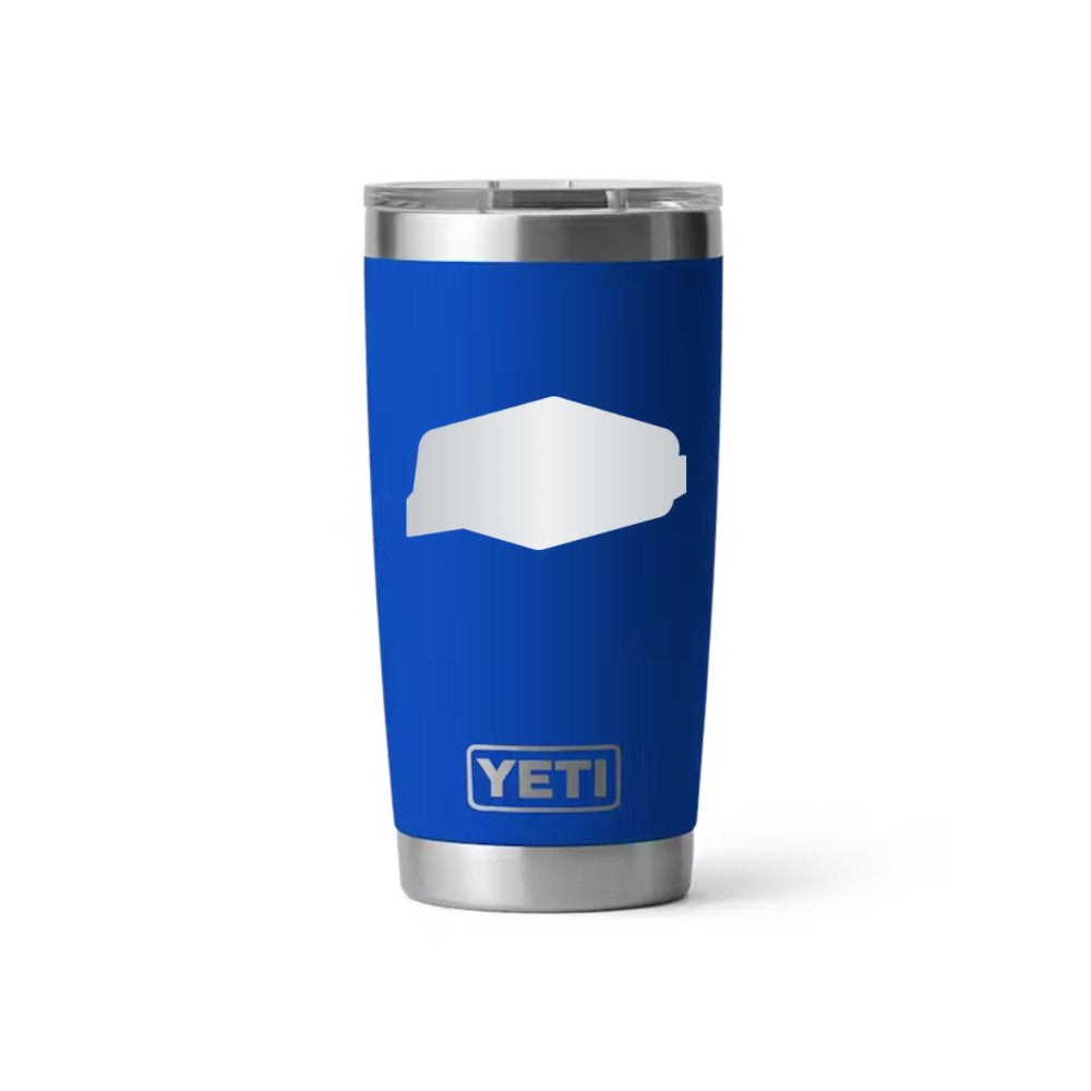 Shanklin YETI 20 oz Rambler in Royal Blue (sample mockup)