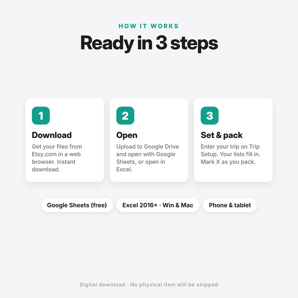 Smart Packing Planner (Digital Download) — photo 10