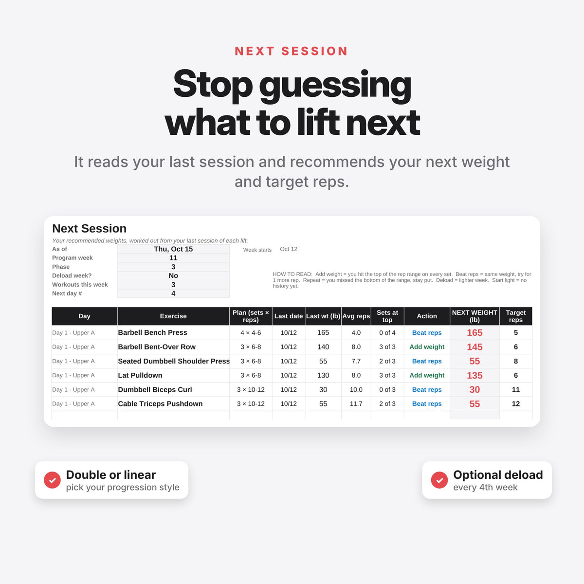 Smart Workout Tracker & 12-Week Strength Program (Digital Download) — photo 5