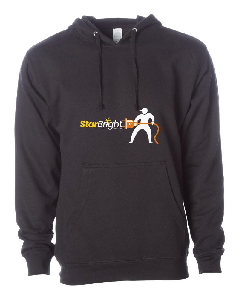 Star Bright Electric Independent Trading Hoodie in Black (sample mockup)