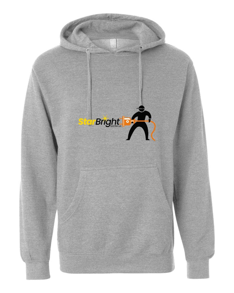 Star Bright Electric Independent Trading Hoodie in Grey Heather (sample mockup)