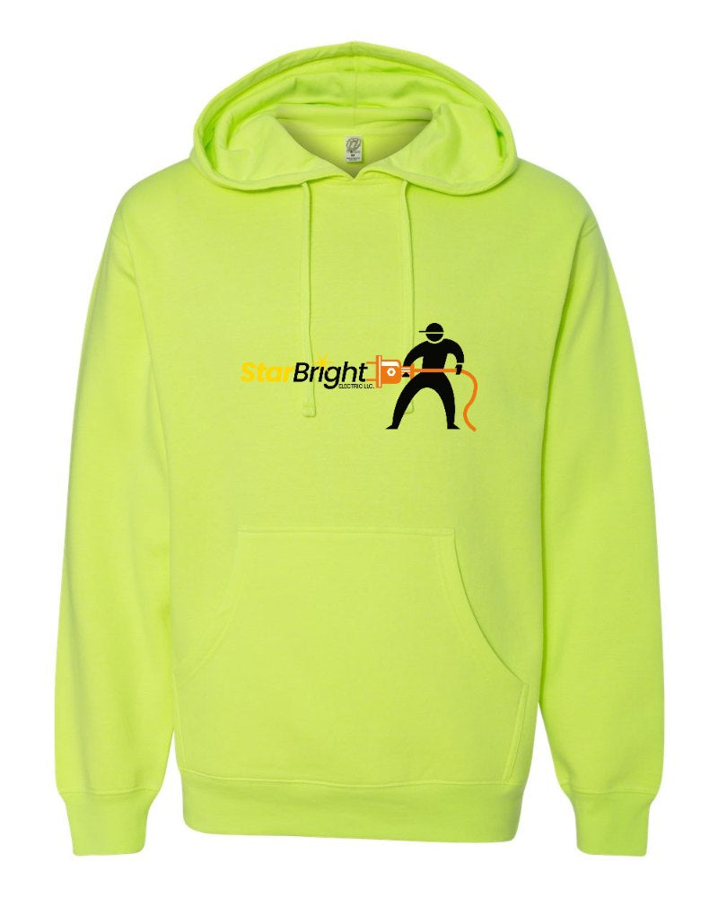 Star Bright Electric Independent Trading Hoodie in Safety Yellow (sample mockup)