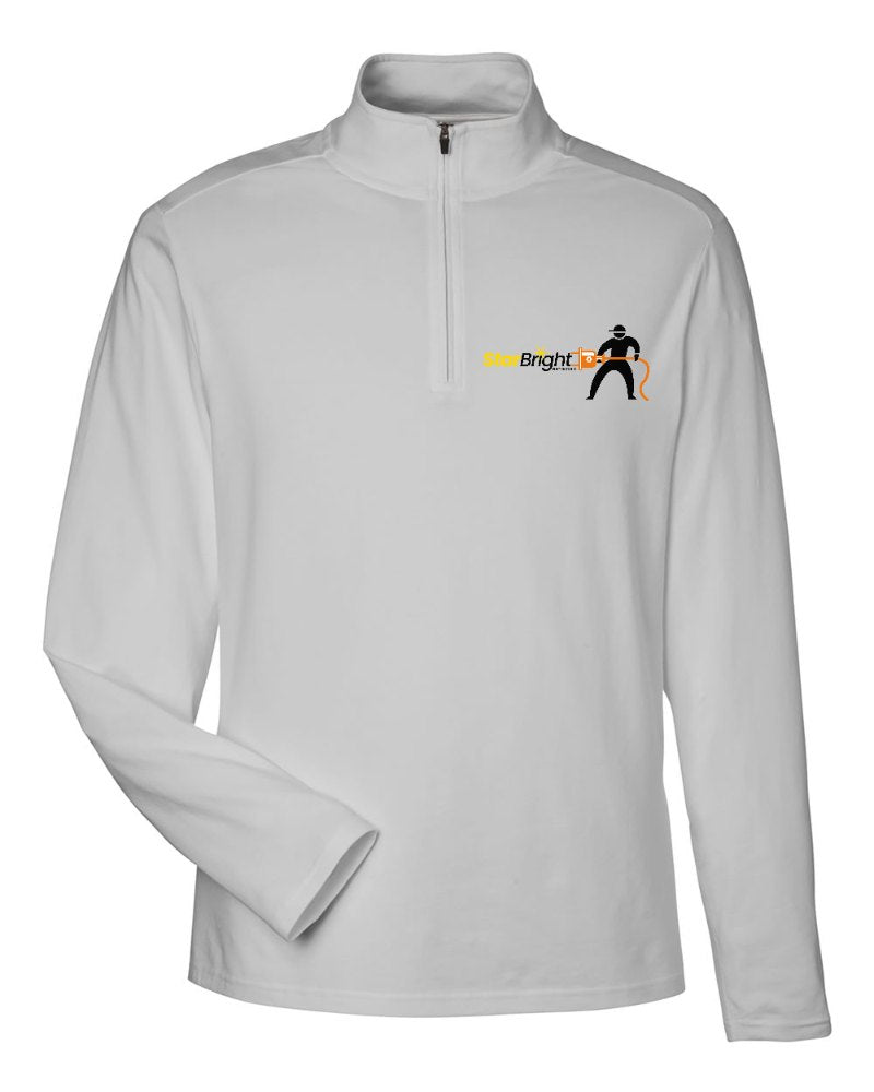 Star Bright Electric Stretch Quarter-Zip in Grey (sample mockup)