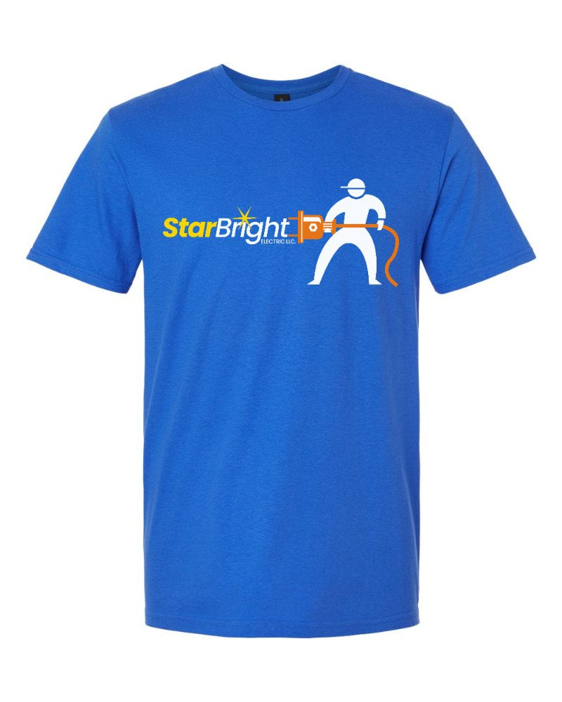 Star Bright Electric Softstyle Tee in Royal (sample mockup)