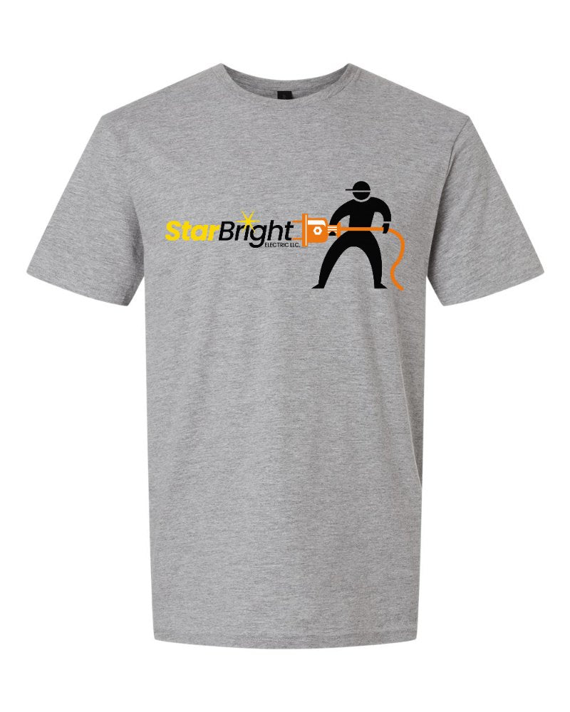 Star Bright Electric Softstyle Tee in Sport Grey (sample mockup)