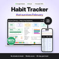 Survives February Habit Tracker & Goal Planner (Digital Download) — photo 1