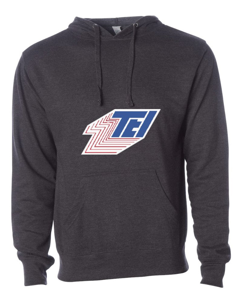 Thompson Electric Independent Trading Hoodie in Charcoal Heather (sample mockup)