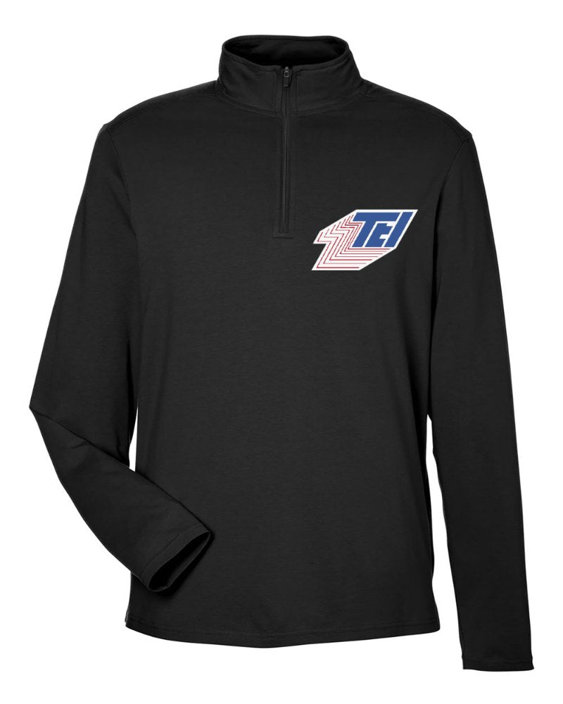 Thompson Electric Stretch Quarter-Zip in Black (sample mockup)