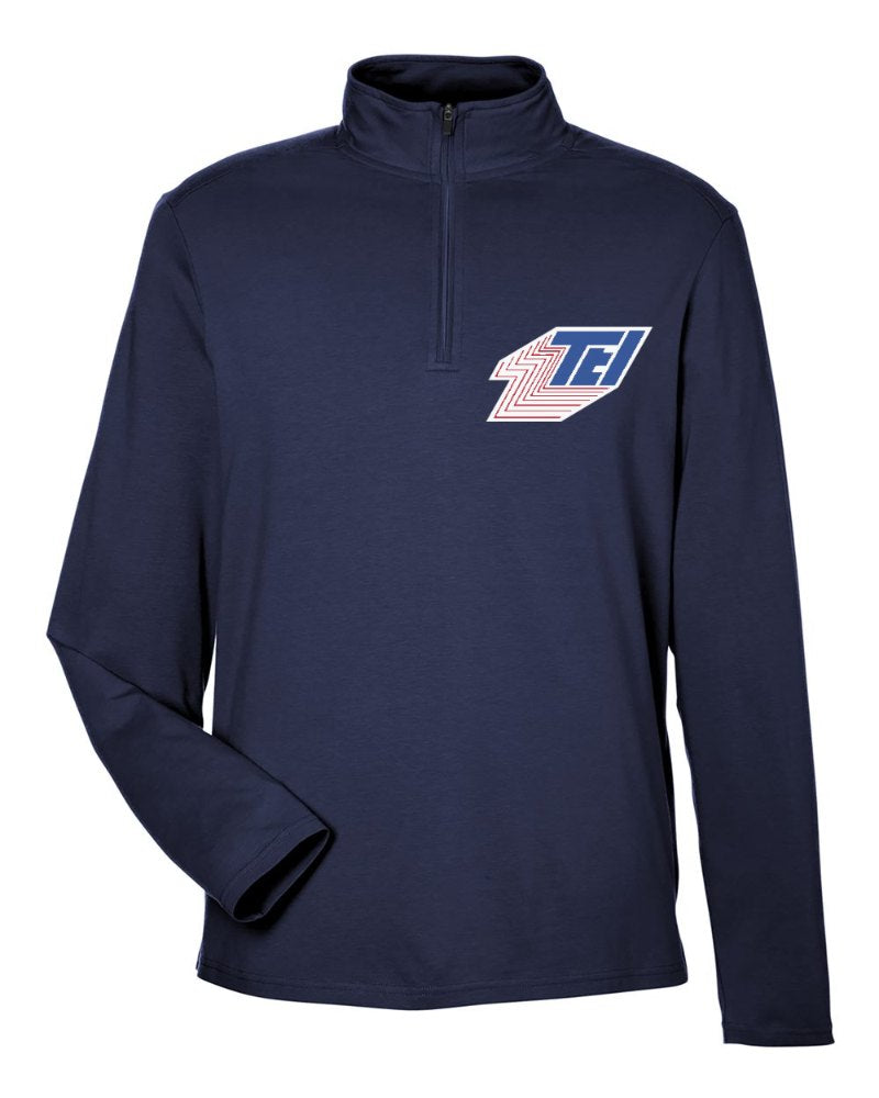 Thompson Electric Stretch Quarter-Zip in Navy (sample mockup)