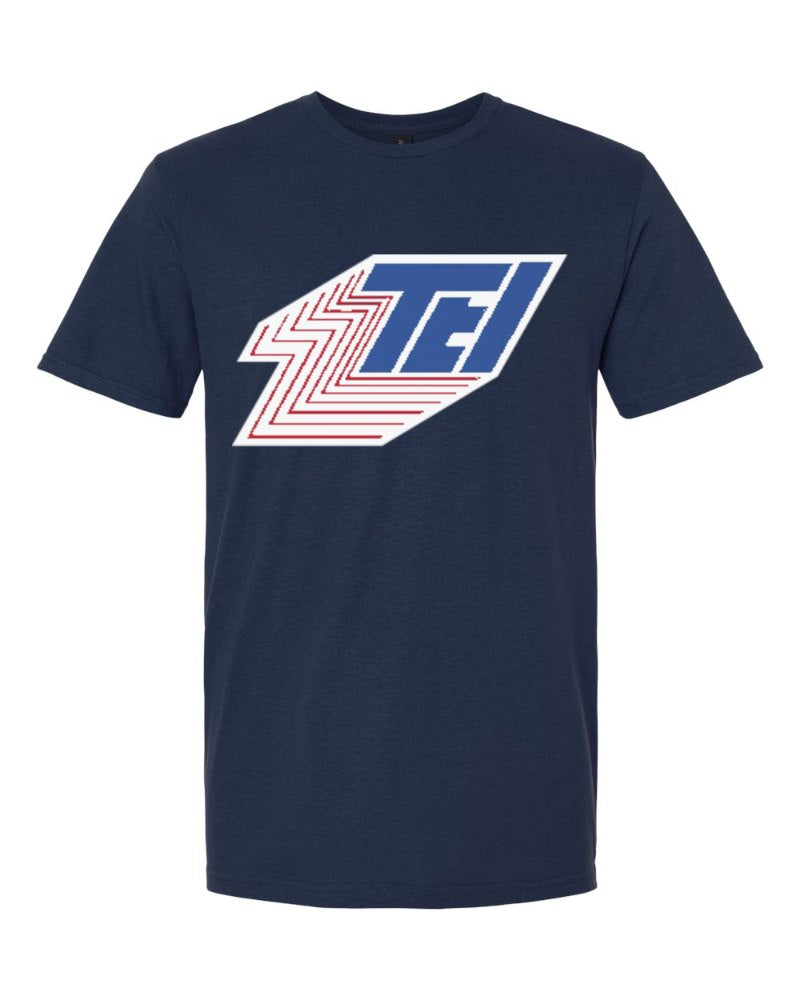 Thompson Electric Softstyle Tee in Navy (sample mockup)