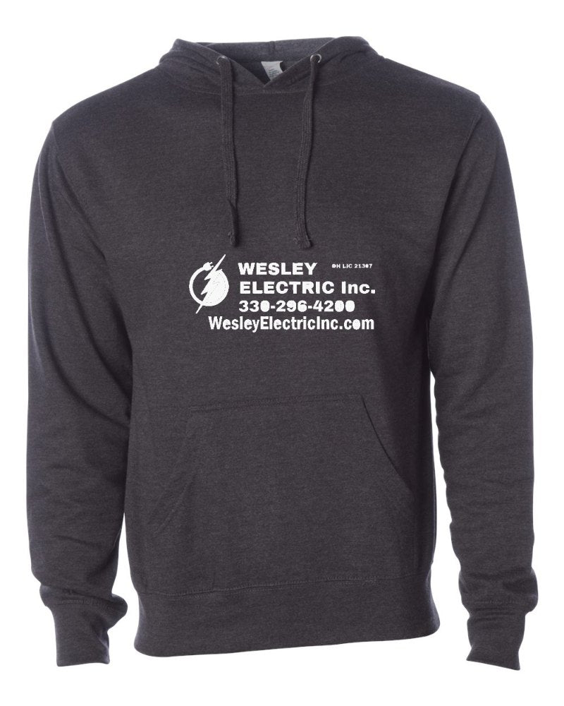 Wesley Electric Independent Trading Hoodie in Charcoal Heather (sample mockup)