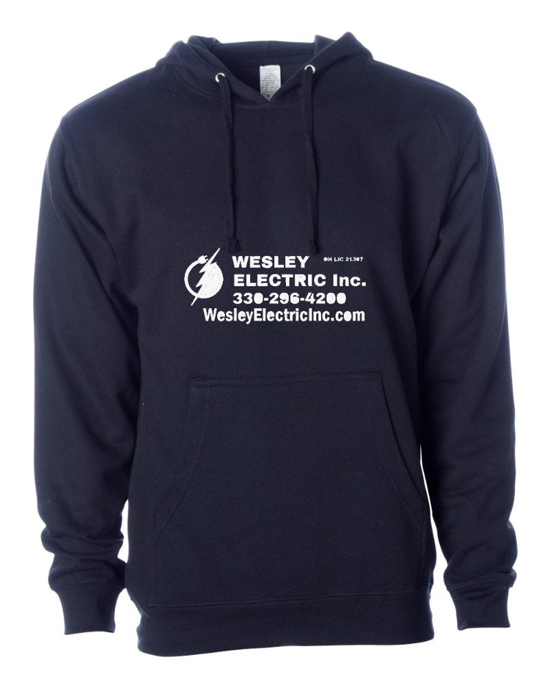 Wesley Electric Independent Trading Hoodie in Classic Navy (sample mockup)