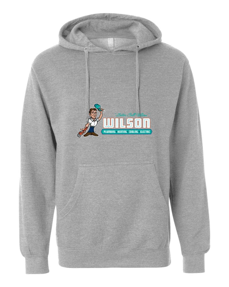 Wilson Independent Trading Hoodie in Grey Heather (sample mockup)