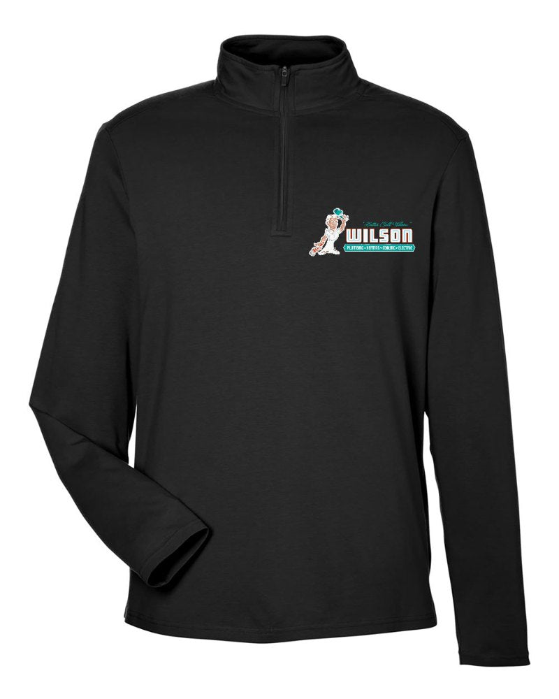 Wilson Stretch Quarter-Zip in Black (sample mockup)