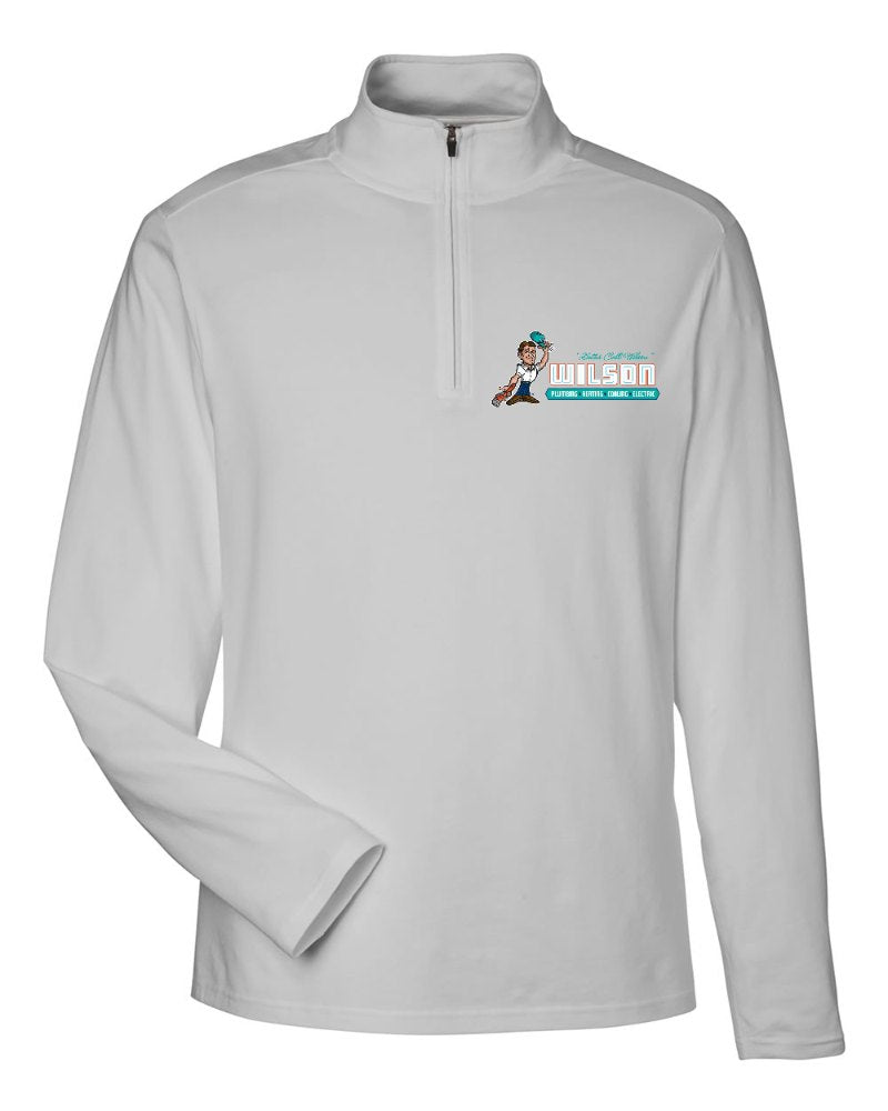 Wilson Stretch Quarter-Zip in Grey (sample mockup)