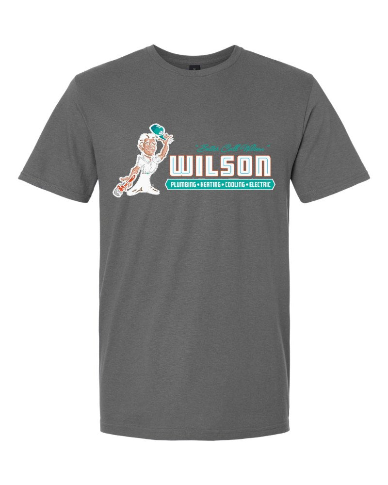 Wilson Softstyle Tee in Charcoal (sample mockup)