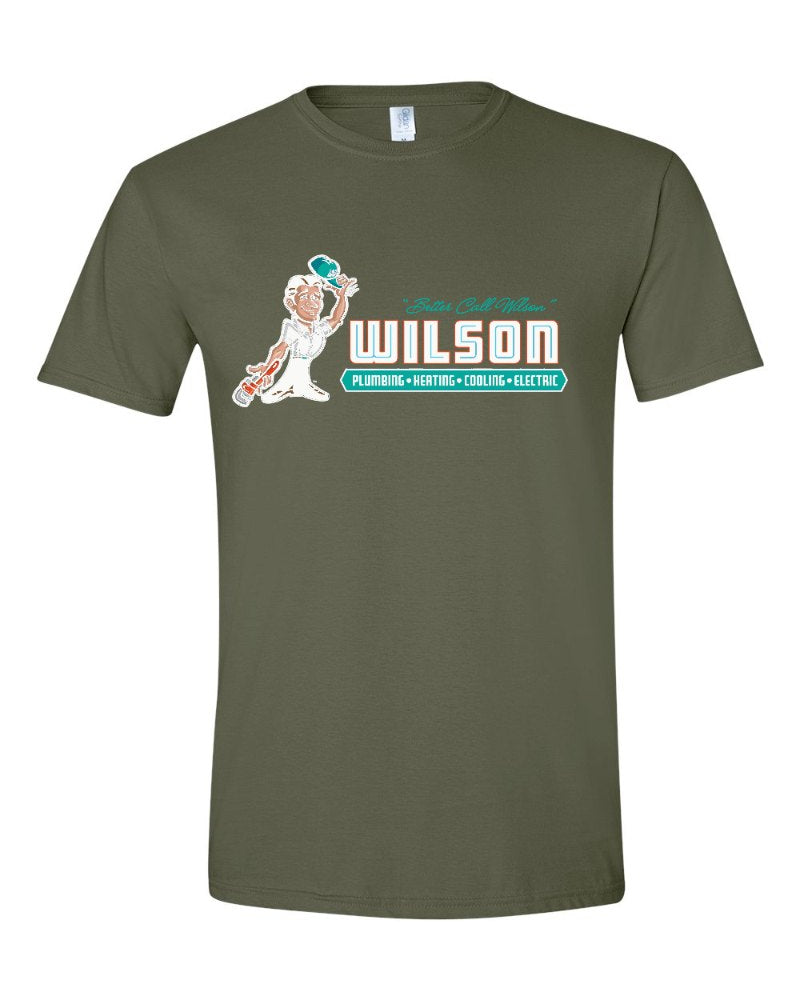 Wilson Softstyle Tee in Military Green (sample mockup)