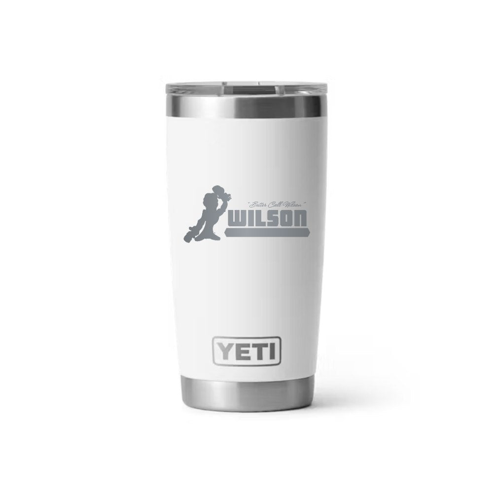 Wilson YETI 20 oz Rambler in White (sample mockup)
